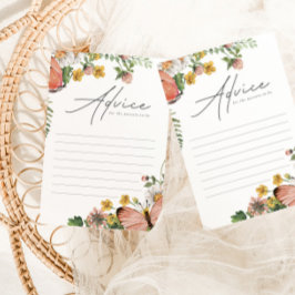 植物野草赤ちゃんシャワーアドバイスカード アドバイスカード