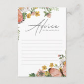 植物野草赤ちゃんシャワーアドバイスカード アドバイスカード (正面)