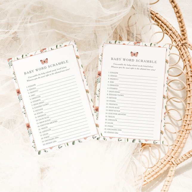 植物野草赤ちゃんシャワーワードスクランブル (クリエイターアップロード済み)