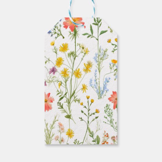 植物野草赤ちゃんシャワー ギフトタグ (裏面)