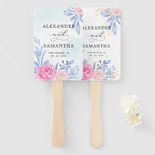 植物金箔金ゴールド緑ピンク結婚ローズ ハンドファン