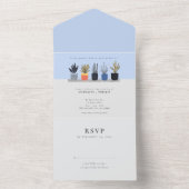 植物鉢植え植物 オールインワン招待状 (内側)