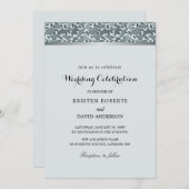 植物銀結婚式招待状 招待状 (正面/裏面)