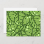 植物離れ植物フローラ抽象芸術パターン ポストカード (正面/裏面)