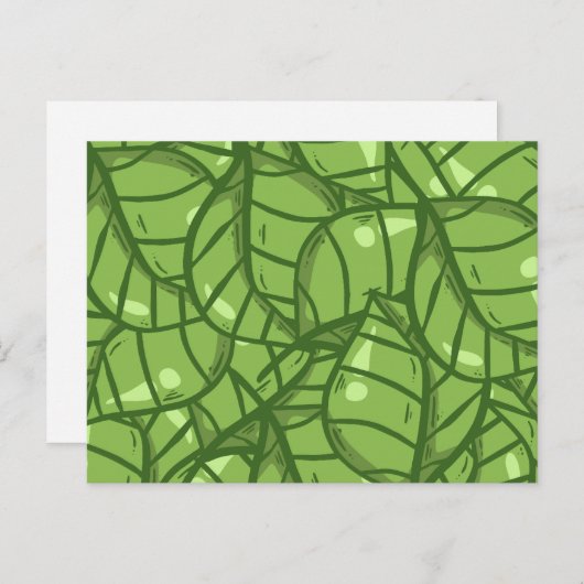 植物離れ植物フローラ抽象芸術パターン ポストカード (正面/裏面)