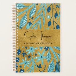 植物離れ金ゴールド黄金新年 プランナー手帳