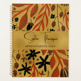 植物離れ金ゴールド黄金新年 プランナー手帳