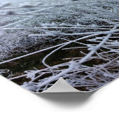 植物霜の降りた冬の風景 ポスター (角)