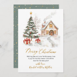 植物非モダン写真クリスマスツリー シーズンカード