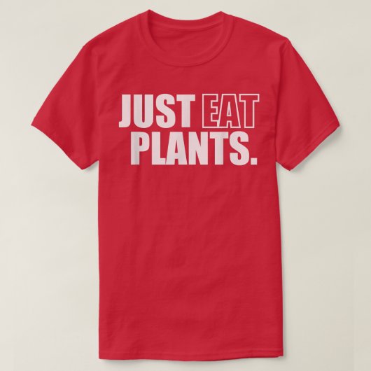 植物食べのみ、植物ベースのビーガンベジタリアンPec Tシャツ (デザイン正面)