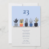 植物館植物台数表 招待状 (裏面)