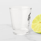 植物骨格モノグラム ショットグラス (左)