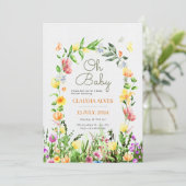 植物黄水色フローラバビシャワー 招待状 (スタンド正面)