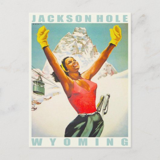 《植物》アスペンからのヴィンテージスキープリント付きポストカード ポストカード (正面)