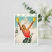 《植物》アスペンからのヴィンテージスキープリント付きポストカード ポストカード (スタンド正面)