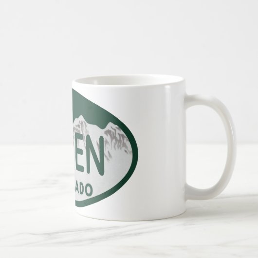 《植物》アスペンのコロラド州のナンバープレート コーヒーマグカップ (右)