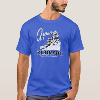 《植物》アスペンのコロラド州米国のレトロのデザイン Tシャツ
