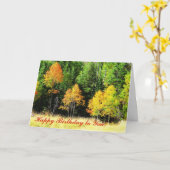 《植物》アスペンのバースデー・カード カード (黄色い花)