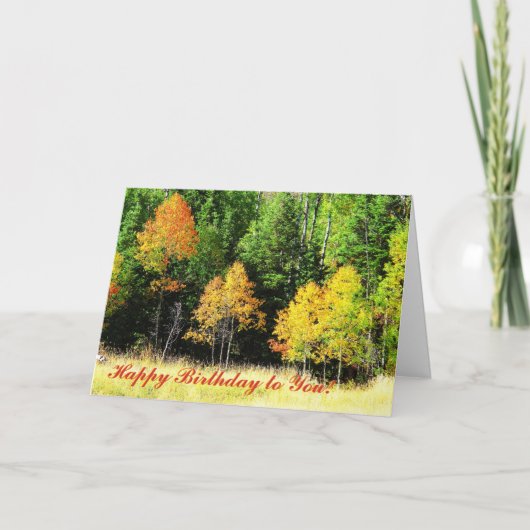 《植物》アスペンのバースデー・カード カード (正面)