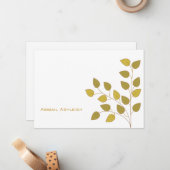 《植物》アスペンのメッセージカード ノートカード (正面/裏面インサイチュ)