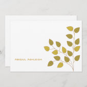 《植物》アスペンのメッセージカード ノートカード (正面/裏面)