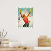 《植物》アスペンのヴィンテージスキープリントのポスター ポスター (キッチン)