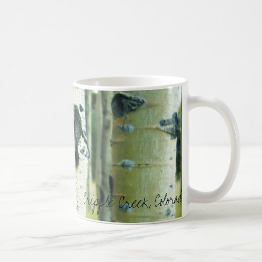 《植物》アスペンの吠え声、身体障害者の入り江、コロラド州 コーヒーマグカップ (右)