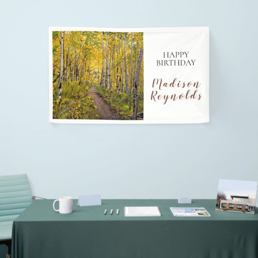 《植物》アスペンの木々の森のバナー 横断幕 (トレードショー)