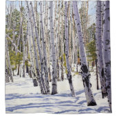 《植物》アスペンの木々 シャワーカーテン (正面)