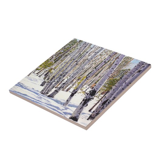 《植物》アスペンの木々 タイル (側面)