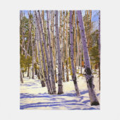 《植物》アスペンの木々 フリースブランケット (正面)