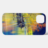 《植物》アスペンの木がグラント湖に反射する秋の木 Case-Mate iPhoneケース (裏面 (横))