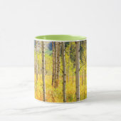 《植物》アスペンの木が秋のロックイ マグカップ (中央)