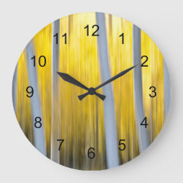 《植物》アスペンの木によって囲まれる ラージ壁時計