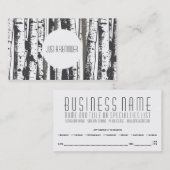 《植物》アスペンの木のアポイントメントのメモ 予約カード (正面/裏面)