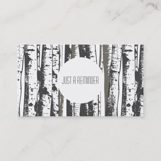 《植物》アスペンの木のアポイントメントのメモ 予約カード (正面)