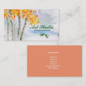 《植物》アスペンの木の芸術のスタジオの名刺 名刺 (正面/裏面)