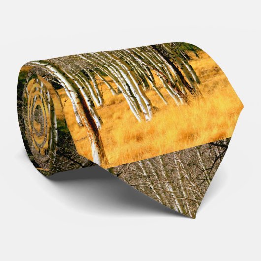 《植物》アスペンの木の茶色のネクタイ ネクタイ (ロール)