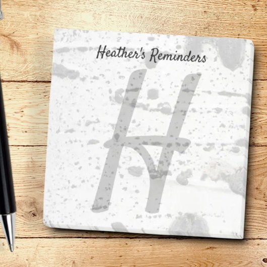 《植物》アスペンの樹皮とイニシャルLetterMonogram ポストイット