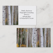 《植物》アスペンの秋 名刺 (正面/裏面)