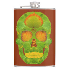 《植物》アスペンの葉のスカル10 フラスク