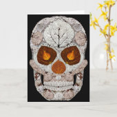 《植物》アスペンの葉のスカル11 カード (黄色い花)