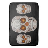 《植物》アスペンの葉のスカル11 バスマット (正面縦)