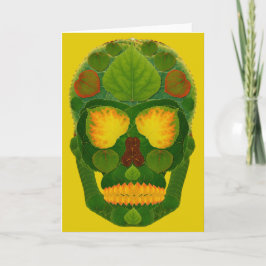 《植物》アスペンの葉のスカル9 カード