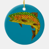 《植物》アスペンの葉のニジマス1 セラミックオーナメント (裏面)