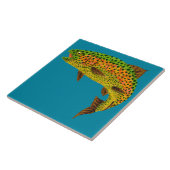 《植物》アスペンの葉のニジマス1 タイル (側面)