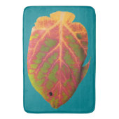 《植物》アスペンの葉の熱帯魚1 バスマット (正面縦)