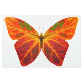 《植物》アスペンの葉の蝶2 メタルプリント