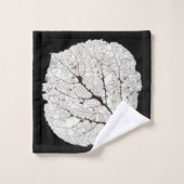 《植物》アスペンの葉の骨組1 バスタオルセット (ウォッシュタオル)