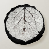 《植物》アスペンの葉の骨組1 ラウンドクッション (裏面)